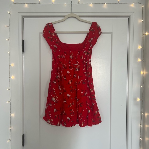 American Eagle Red Cap Sleeve Mini Dress - Picture 5 of 10